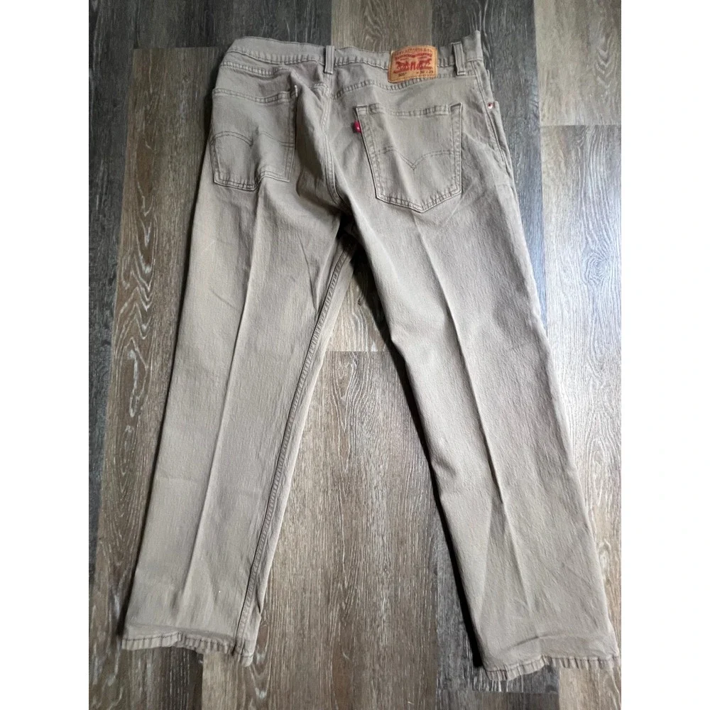Levi's 505 Regular Fit Jeans Mens‎ 36x29 Tan Khaki Good Paint Splatter Straight